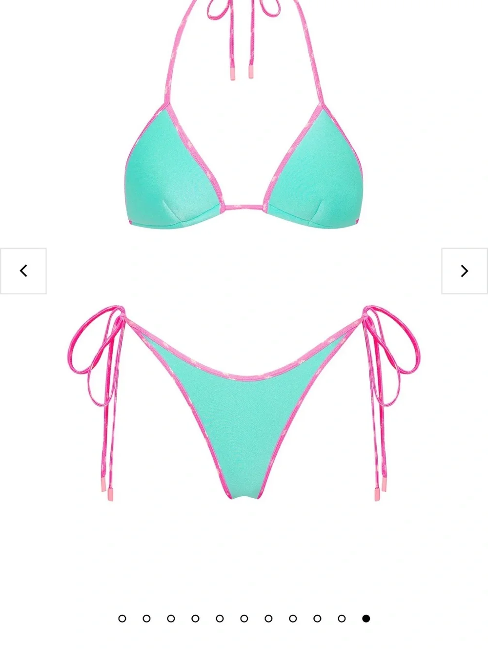 Triangl swimwear Turquoise & Hot Pink Triangle Bikini